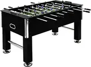 vidaXL Football Table Home Foosball Board Desktop Soccer Game Stand with Non-Slip Handle Adjustable Legs Steel 60kg 140x74.5x87.5cm Black