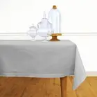 Light Grey Tablecloth 72" L x 54" W Inch - Cotton Linen Hemstitch Table Cloth...