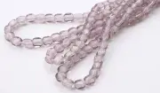 100 Lt Amethyst Czech Glass Cube Beads 3MM