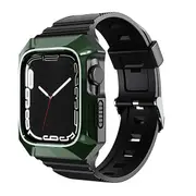 ZUSLAB Apple Watch Band for 9/8/7 45mm- 6/SE/5/4/3/2 44mm 42mm Rugged Case with TPU Strap Military Protective Tough Cover Bumper - Green
