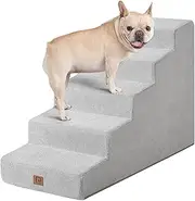 EHEYCIGA Dog Stairs for High Beds, Dog Steps for Small Dogs and Couch, Pet Stairs for Small Dogs and Cats, and High Bed Climbing, Non-Slip Balanced Dog Indoor Step, Grey, 2/3/4/5 Steps