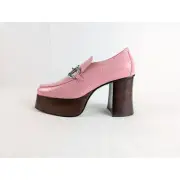 Gucci Croc-Effect Leather Platform Pumps in Pink BNWB 38.5 Gucci