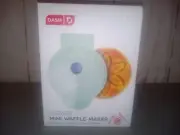 DASH FLOWER Mini Waffle Maker 4” Waffle Mold, Nonstick Waffle Iron LIGHT GREEN