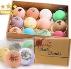 Bath Bomb Gift Set, 12 Fizzies with Shea & Cocoa Butter, Moisturizing Spa Bath