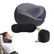 Travel Pillow Memory Foam Neck Pillow Set with Eye Mask Earplugs Carry Bag