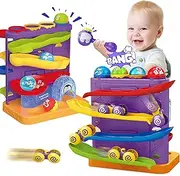 Toddler Pound A Ball Toys for 1 2 3 Year Old Kids, 3 in 1 Montessori Baby Toys Included 1 Hammer,4 Balls＆1 Random Color Car, Fine Motor Interactive Toy for Boys Girls, Early Learning Educational Gift