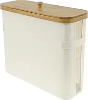 Toilet Paper Storage Basket, Large Capacity Toilet Paper Holder Basket with Lid and Handle, 12 Rolls Compatible, Foldable Toilet Paper Holder Dispenser, Multifunctional Toilet Paper Bin for Home (A)