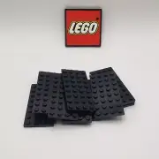 LEGO 4 x 8 Plate BLACK (x10) 3035 NEW REPLACEMENT PARTS