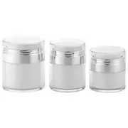 3pcs Empty Refillable Cosmetic Bottles Air Pump Jars Airless Lotion Cream Storage Jar