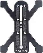 NICEYRIG Quadruped Quick Release Base Plate for DSLR Camera, Cinema Camera, Camcorder Compatible with Arca-Swiss Standard Tripods[Plus Version]