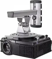 Projector Bracket Projector Bracket Adjustable Hanging Bracket Universal Rotation Wall Hanging Front and Rear Lifting Telescopic Ceiling Office and Household Use Projector Holder(Gray)