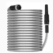 1/2 in. x 100 ft. 304 Stainless Steel Garden Water Hose Pipe Flexible Kink Free