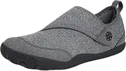 [Sisttke] Mens Slippers Womens Wide Diabetic Shoes Arthritis Edema Swollen Walking Orthopedic Cozy Adjustable Lightweight Indoor Outdoor Barefoot Trainers