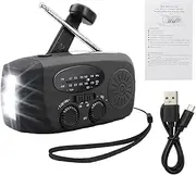 Urgency Weather Radio with 1200mAh Phone Charger, AM/FM/NOAA Solar Hand Crank Radio, Three Charging Options, Flashlight & Reading Light for Outdoor Urgency
