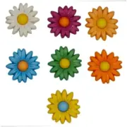 Daisy Delights 4259 - Flower Buttons Galore Embellishments - Craft Sewing Scrap