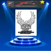 2 pack Harley davidson Eagle 115 Stencil Large Template Airbrush Paint