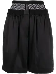 [Alexander Wang] 分層式真絲查米尤斯綢緞平角短褲