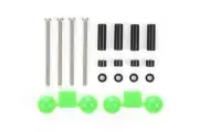 Tamiya 94754 1/32 Mini 4WD Parts Aluminum Black Spacer w/Green Ball Head Set