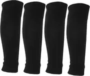 [XolngYYeng] 6 Pairs Men Athletic Socks Leg Sleeve Brace Calf Socks Leg Sleeve Basketball Leg Warmer Outdoor Leg Sleeves Run Child Sports Socks Compression Polyester High Elastic Yarn