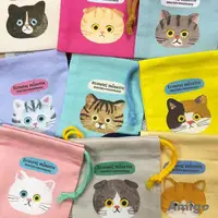 在飛比找蝦皮購物優惠-阿米購 日本製 東京 插畫 Ecoute 貓咪 束口袋 萬用