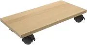 Veemoon Mobile CPU Stand with Casters Base for Computer Tower and Easy to Clean Rolling Cart for Home and Office Use Stylish Design Light Walnut Finish