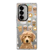 Galaxy Z Fold6 Clear Case Poodle coffee clear phone case for unique dog breed lovers