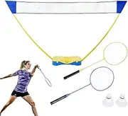 Backyard Badminton Set, Outdoor Badminton Set, Portable Badminton Set with Net for Adults for Beach, Garden, Gym, Court, Backyard, Badminton Set, Badminton Set, Badminton Set
