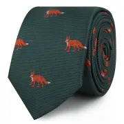 Culpeo Fox Dark Green Skinny Tie