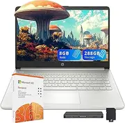 [HP] Stream 14" HD BrightView Laptop, Intel Celeron N4120, 8GB RAM, 288GB Storage (128GB eMMC + 160GB SSD Docking Station Set), Intel UHD Graphics, HD Webcam, 1 Year Office 365, WiFi, Win 11 S, Silver