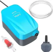 New Aquarium 40 GPH Compact Air Pump Quiet Oxygen Aerator Pump with Air Stone