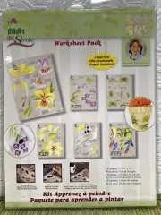 VTG Dewberry Painting Patterns Worksheet Pack Tropical Elements 3 Sheets
