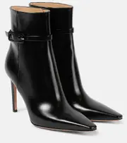 [Gianvito Rossi] Gianvito Rossi 95 patent leather ankle boots AU 7 black