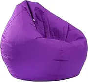 UYSOFRCV Oxford Bean Bag Cover, Outdoor Water Resistant Lazy Lounger with Zipper Floor Seat Recliner for Adults and Kids Without Filler,Purple,75 * 95cm