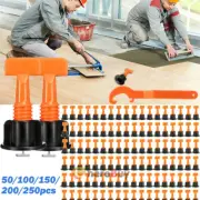 50-250pcs Tile Leveling System Kit Reusable Tile Spacer Wall Floor Clips Tools