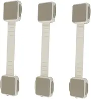 Abaodam 3Pcs Adjustable Cabinet Latches Safety Locks for Doors Prevents Injuries to Little Ones Easy to Install No Damage to Furniture for Home Use