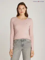 Tommy Hilfiger Pink Slim Fit Long Sleeve T-Shirt (AW8565) | $150