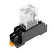 HH52P DC 24V Coil DPDT 8Pins Red Light Electromagnetic Power Relay