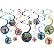 Marvel Avengers Powers Unite Swirl Decorations (Pack of 12)