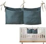 Baby Bedside Storage Bag - Crib Toys Storage | Portable Nursery Bassinet Accessories for Indoor Home Travel Kids' Room