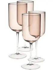 [Hottie] Mikkie White Wine Glass Set 4 Piece in Brown