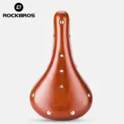 ROCKBROS Bike Retro Saddle Classic Leather Bicycle Seat Comfort Streamlined