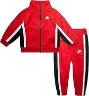 [Nike] Air Boy`s Tracksuit & Pants 2 Piece Set (University Red(76F190-U10)/White, 4)