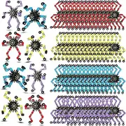 100 Pcs Funny Sensory Fidget Toy Bulk Transformable Chain Robot Finger Toys Fidget Spinners Stress Relief Fingertip Gyro Deformable Mechanical Spiral Twister Spinner Toy for Adult Kids ADHD (Classic)