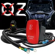 10ft Power Busbar Wire Harness Kit + OFFROAD Lights Red Rocker Switch for Can-Am