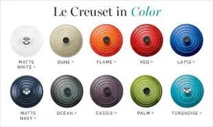法國 Le Creuset 新款圓形鑄鐵鍋 26cm /5.3L大耳 signature 雪紡粉