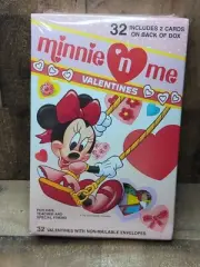 Vintage Minnie Mouse Valentines Cards 32 Count NIP Grand Award Paper Magic