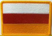 South Ossetia Flag Military Patch W/ VELCRO® Brand Fastener Gold Emblem #89