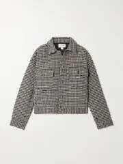 [FRAME] FRAME - Houndstooth Tweed Jacket - Black - medium medium Black