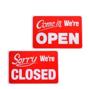 Open Closed Sign Come In Will Return Welcome Hanging Sorry Double Sided Office Door Plate Shop Restaurant Store Bars Crafted Timetable Red 30x20cm