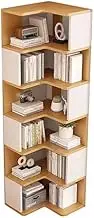 Modern Open Design Corner Triangle Shelf Floor Standing Bookcase with Storage for Living Room, Home and Office (75.2 inch/191.2 cm)